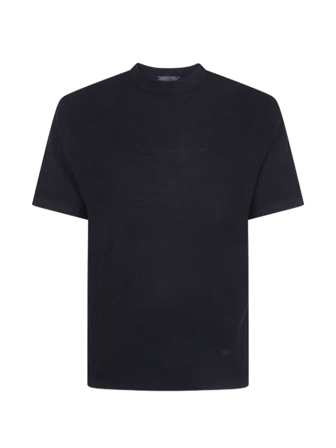 Emporio Armani textured wool T-shirt Blue EM006314AF27831