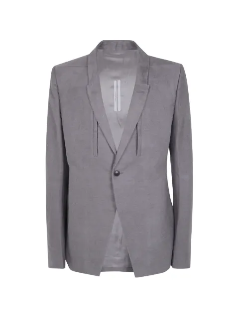 Rick Owens single-breasted ramie blazer Grey RU02F4756MOR