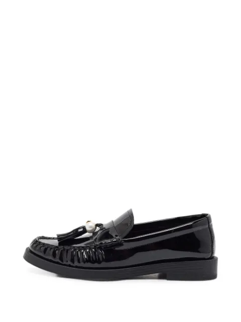 Jimmy Choo Pre-Owned Addie tassel-detail loafers Black 1405060