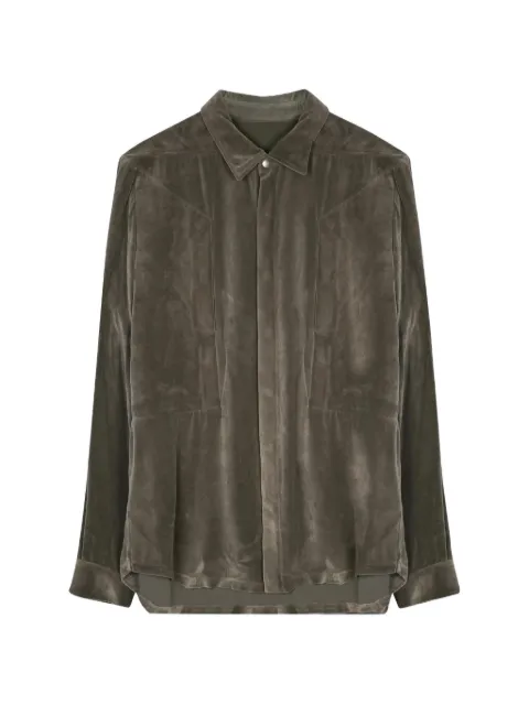 Rick Owens Fog Pocket shirt Brown RU02F4237V