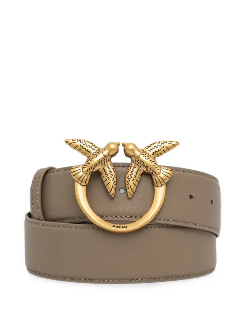 PINKO Love Birds buckle leather belt Neutrals 100120A0F1