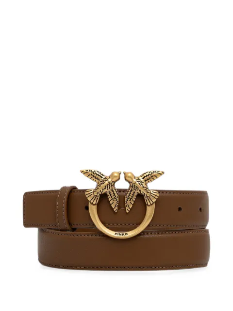 PINKO Love Birds leather belt Brown 100125A0F1