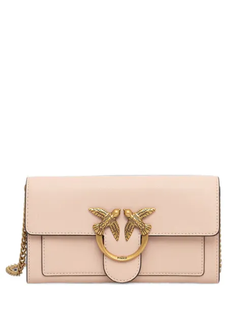 PINKO Love leather shoulder bag Pink 100062A0F1