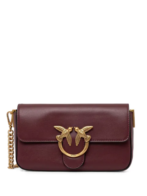 PINKO Love Birds-hardware leather crossbody bag Red 107924A2JG