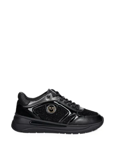 PINKO Nataly 02 panelled leather sneakers Black SS0197P155