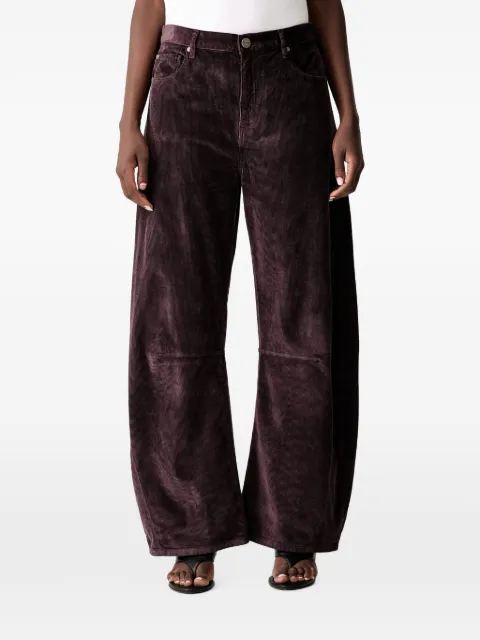 PINKO barrel-fit corduroy trousers Red 107196A3HF