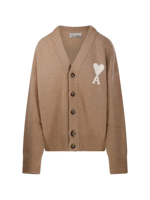 AMI Paris cardigan with Ami de Coeur Neutrals UKC365KN0135
