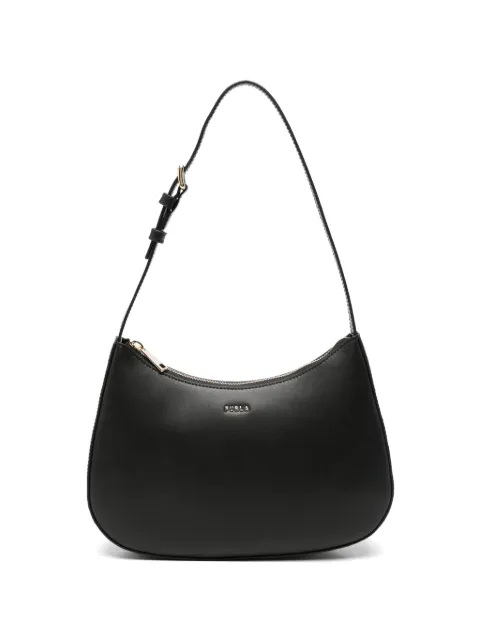 Furla logo-plaque leather shoulder bag Black WB02167BX3104O60001007