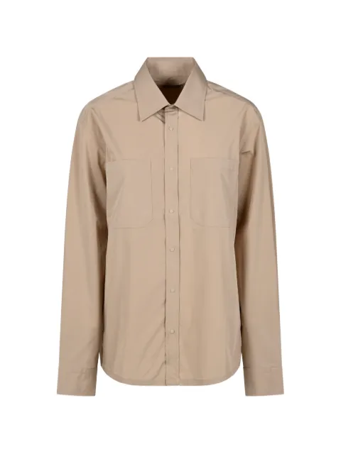 Herno patch-pocket long-sleeve shirt Neutrals CM00017UR
