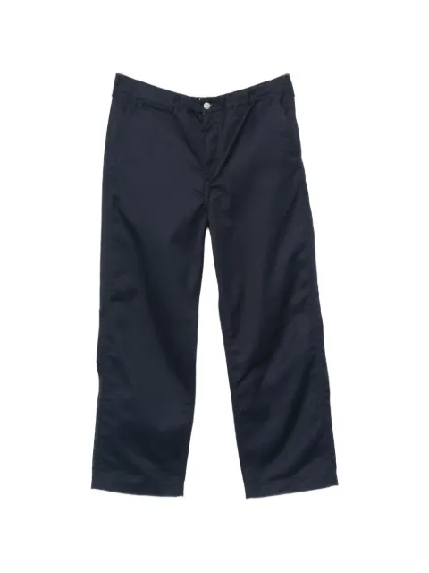 Carhartt WIP logo-patch straight-leg trousers Blue I036502