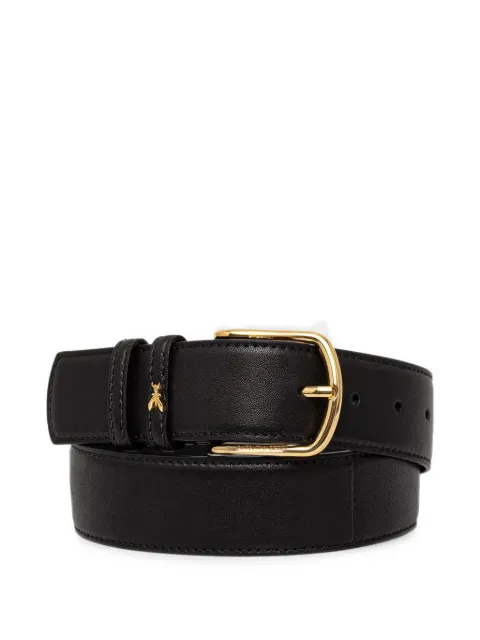 Patrizia Pepe logo-plaque leather belt Black 8W0035L005