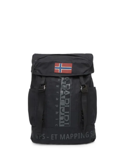 Napapijri Equator logo-print buckle-fastening backpack Black NP0A891N9411