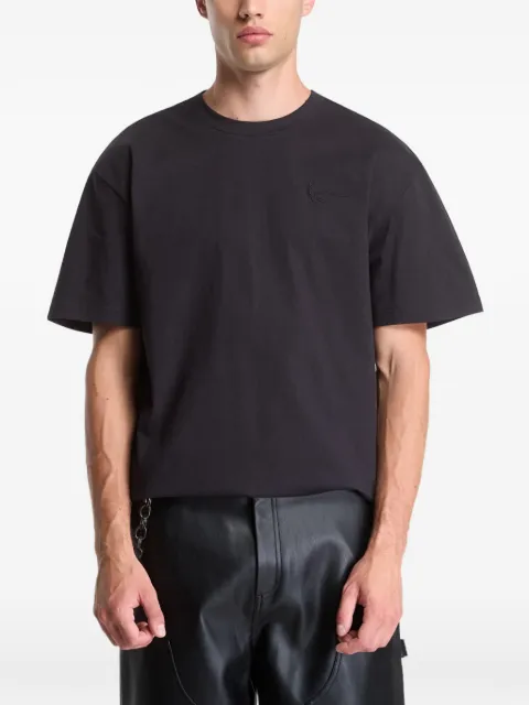 karl kani logo-embroidered graphic-print T-shirt Black KM2620182