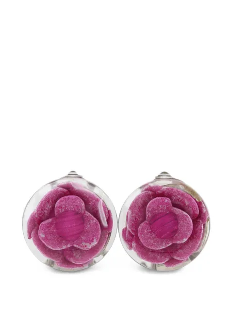 CHANEL Pre-Owned 2000 CC Resin Camellia Clip On Earrings costume earrings Pink 7LXQRNUBV29X5I3E