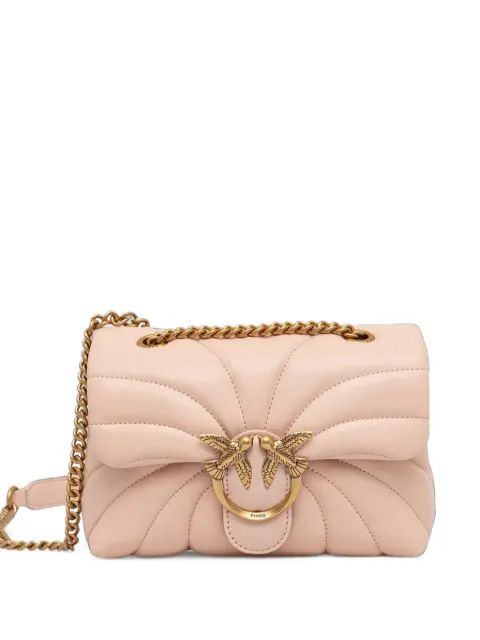 PINKO mini Love quilted leather crossbody bag Pink 100039A1EX