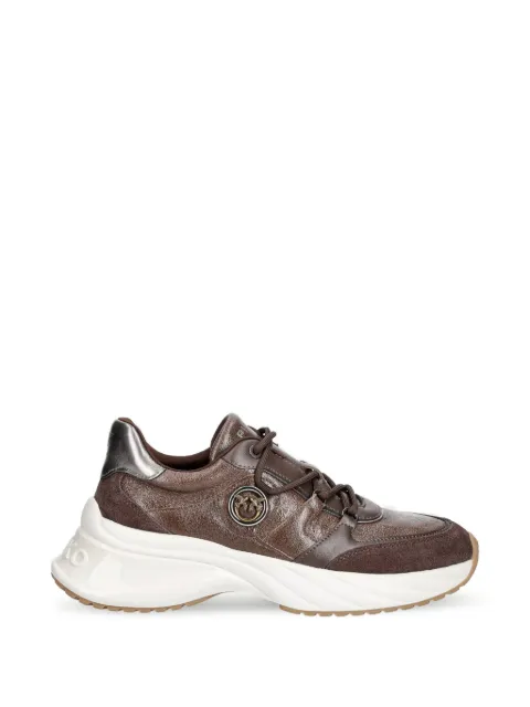 PINKO logo-plaque panelled sneakers Brown SS0215P021