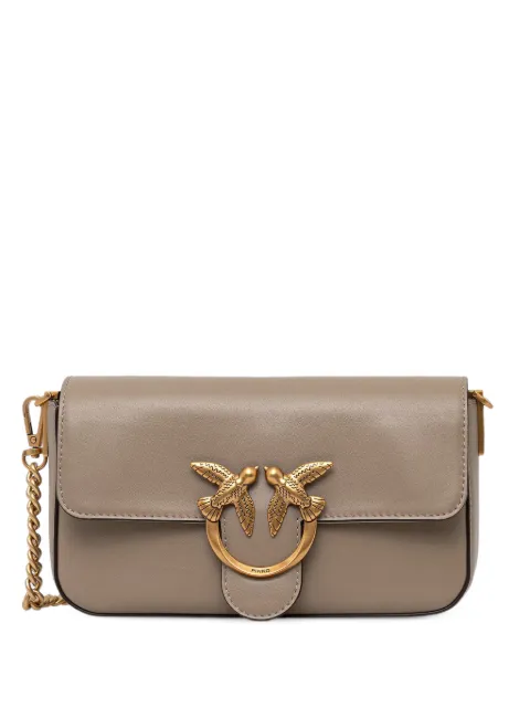 PINKO Love Birds-hardware leather crossbody bag Grey 107924A2JG