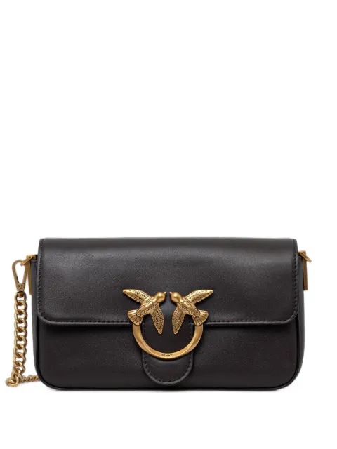 PINKO Love Birds leather crossbody bag Brown 107924A2JG