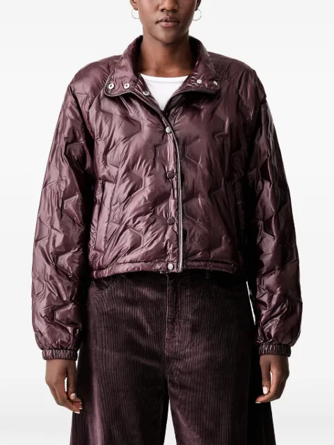 PINKO quilted zip-up jacket Purple 107223A3FI