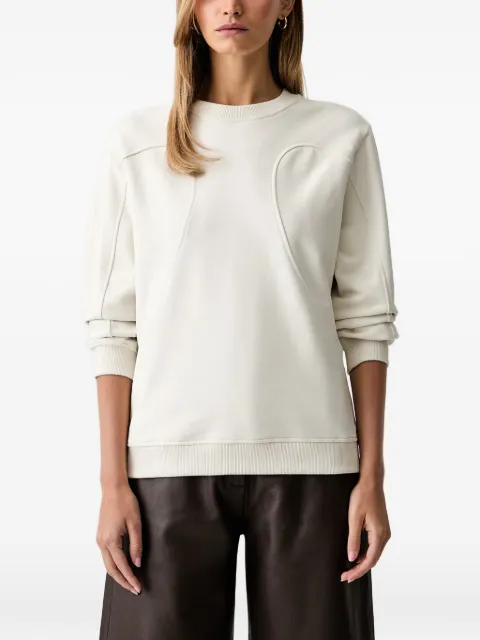 Patrizia Pepe panelled raglan-sleeve sweatshirt Neutrals 8M0009J079