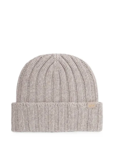 Paul & Shark ribbed-knit beanie hat Grey 16317105