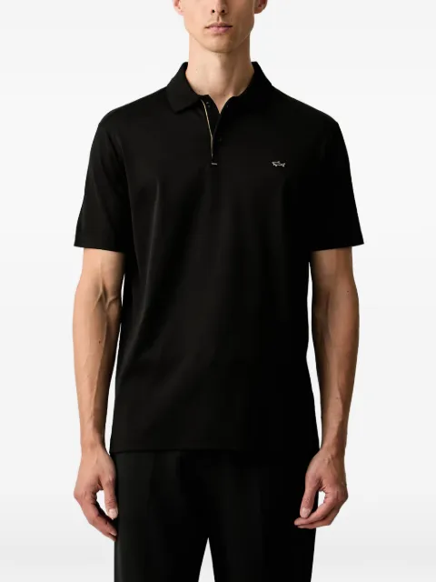 Paul & Shark logo-plaque polo shirt Black 15311726