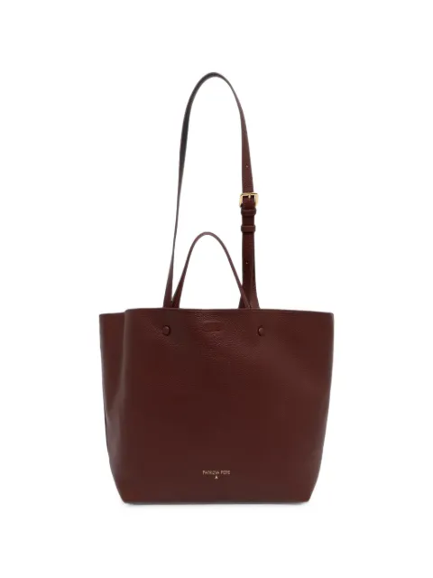 Patrizia Pepe grained leather tote bag Red 8B0054L133