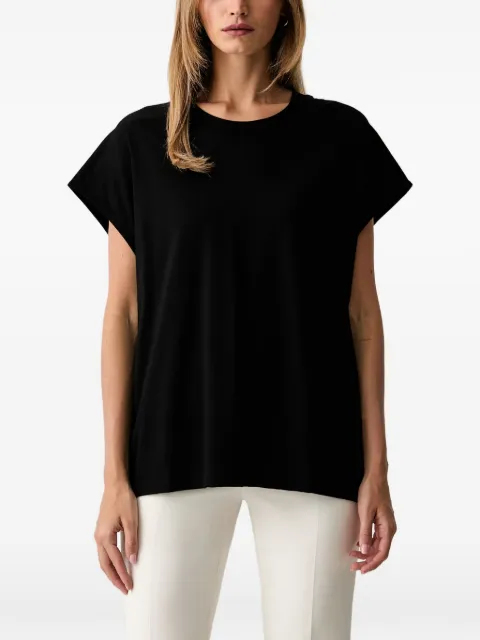 Patrizia Pepe logo-plaque cap-sleeve T-shirt Black 8M0103J0038