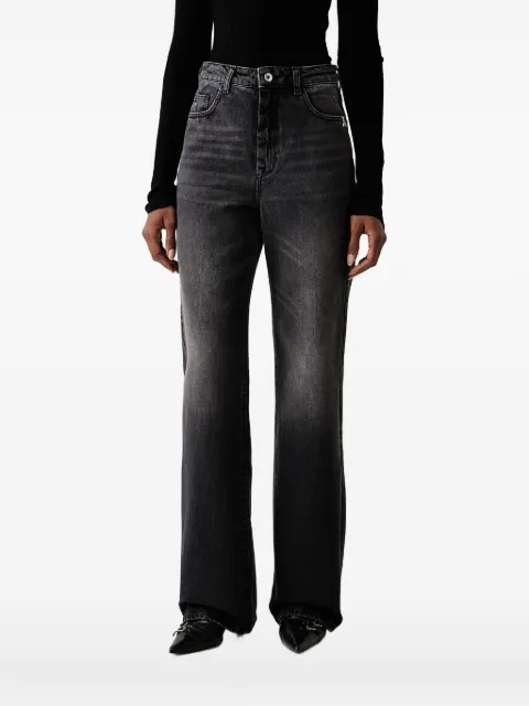 Patrizia Pepe faded straight-leg jeans Grey 8M0228J0072