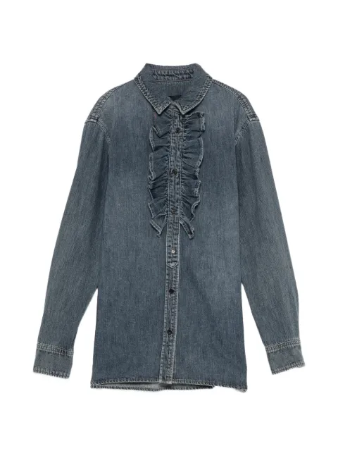 Juun.J ruffled denim shirt Blue JW6864W04