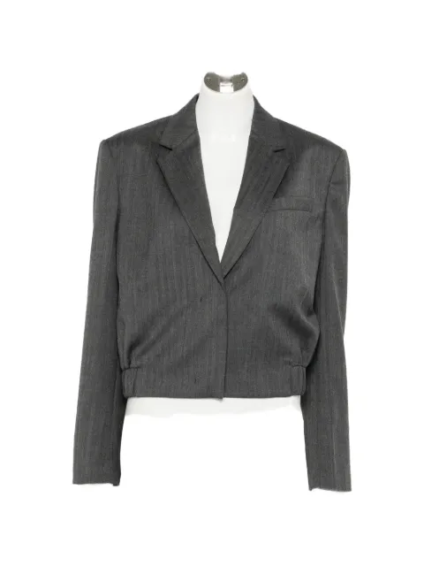 Juun.J cropped notched-lapel blazer Grey JW6811W02