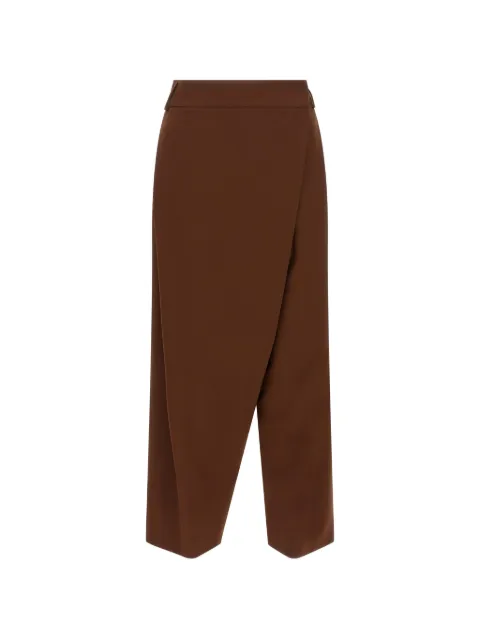 Alberto Biani asymmetrical-panel wide-leg pants Brown CC862W0024165