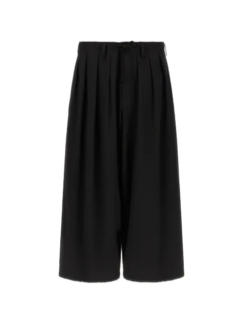 Yohji Yamamoto pleated wool trousers Black HWP081002