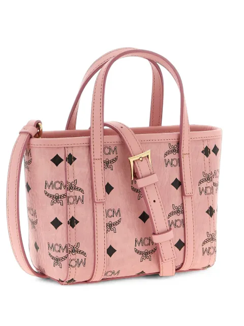 MCM X-mini Toni Visetos monogram top-zip tote bag Pink MWPFSMT03PZ001