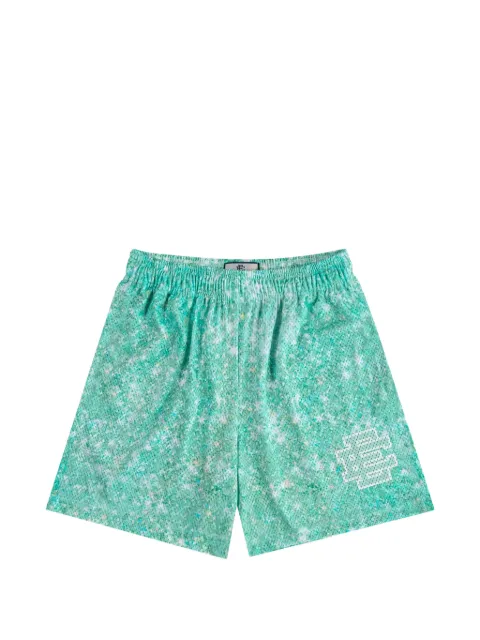ERIC EMANUEL Basic logo-print mesh shorts Green EE962
