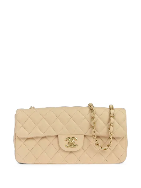 CHANEL Pre-Owned 2010 CC-logo East-West bag Neutrals 188804