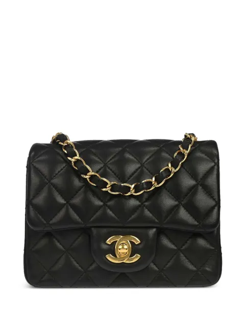 CHANEL Pre-Owned 2015 mini flap shoulder bag Black 197381