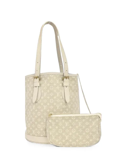Louis Vuitton Pre-Owned 2007 PM Monogram Mini Lin bucket bag White 168236