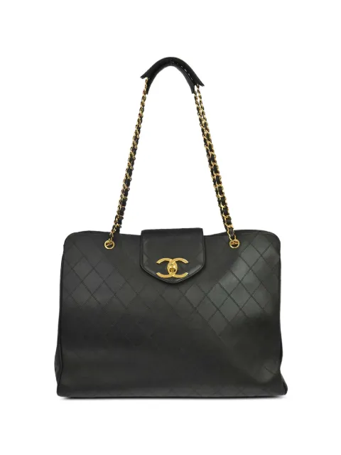 CHANEL Pre-Owned 1995 Bicolore Supermodel weekender bag Black 188842