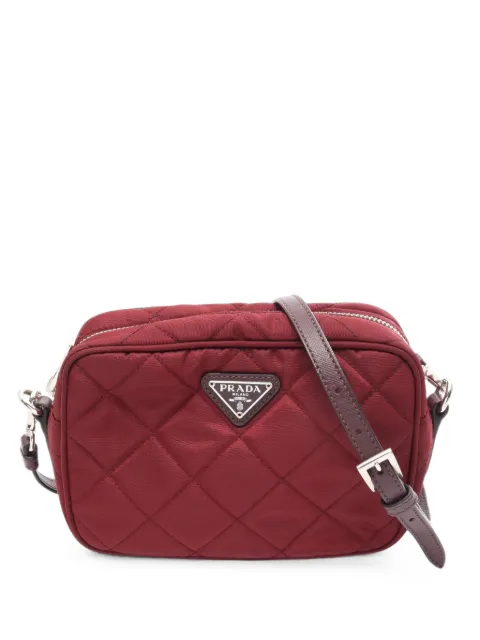 Prada Pre-Owned 2010s quilted Saffiano shoulder bag Red 1089149