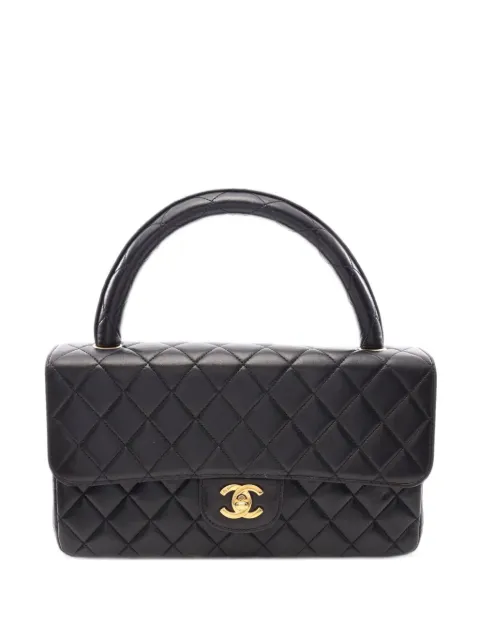 CHANEL Pre-Owned 1991-1994 Kelly Parent Flap tote bag Black 10996602850277