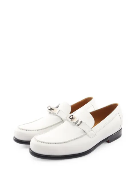 Hermès Pre-Owned 2020s Destan Kelly loafers White 1097783