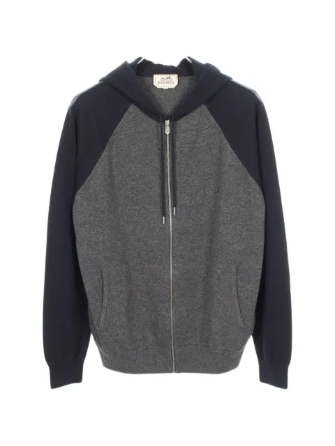 Hermès Pre-Owned 2010s knit zip-up hoodie Grey 1095949