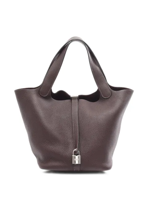Hermès Pre-Owned 2021 MM Picotin Lock tote bag Brown 1099722Z