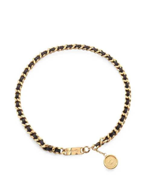 CHANEL Pre-Owned 1986-1988 Coco Mark chain belt Gold 1095692