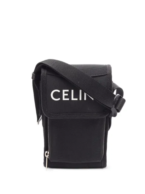Celine Pre-Owned 2010s logo-print shoulder bag Black 1100721