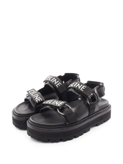 Celine Pre-Owned 2010s logo-detail touch-strap sandals Black 1099189