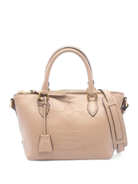 Prada Pre-Owned 2010s Glacé 2Way tote bag Neutrals 1100360