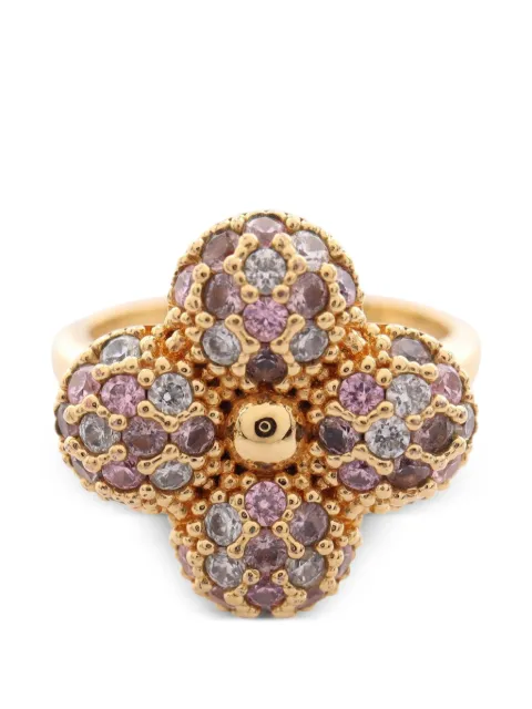 Louis Vuitton Pre-Owned 2023 Louisa rhinestones ring Gold 1095850AK4263