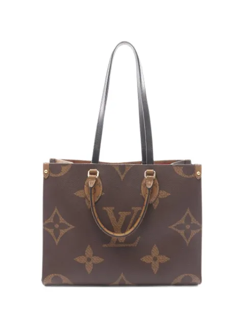 Louis Vuitton Pre-Owned On-the-go MM Monogram Giant Reverse tote bag Brown 1099742